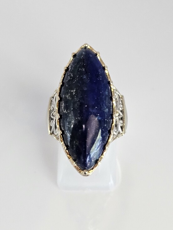Michael Valitutti Jewelry - Retired Gems En Vogue Lapiz Luzuli Ring Palladium Sterling Silver 18k Size 6!